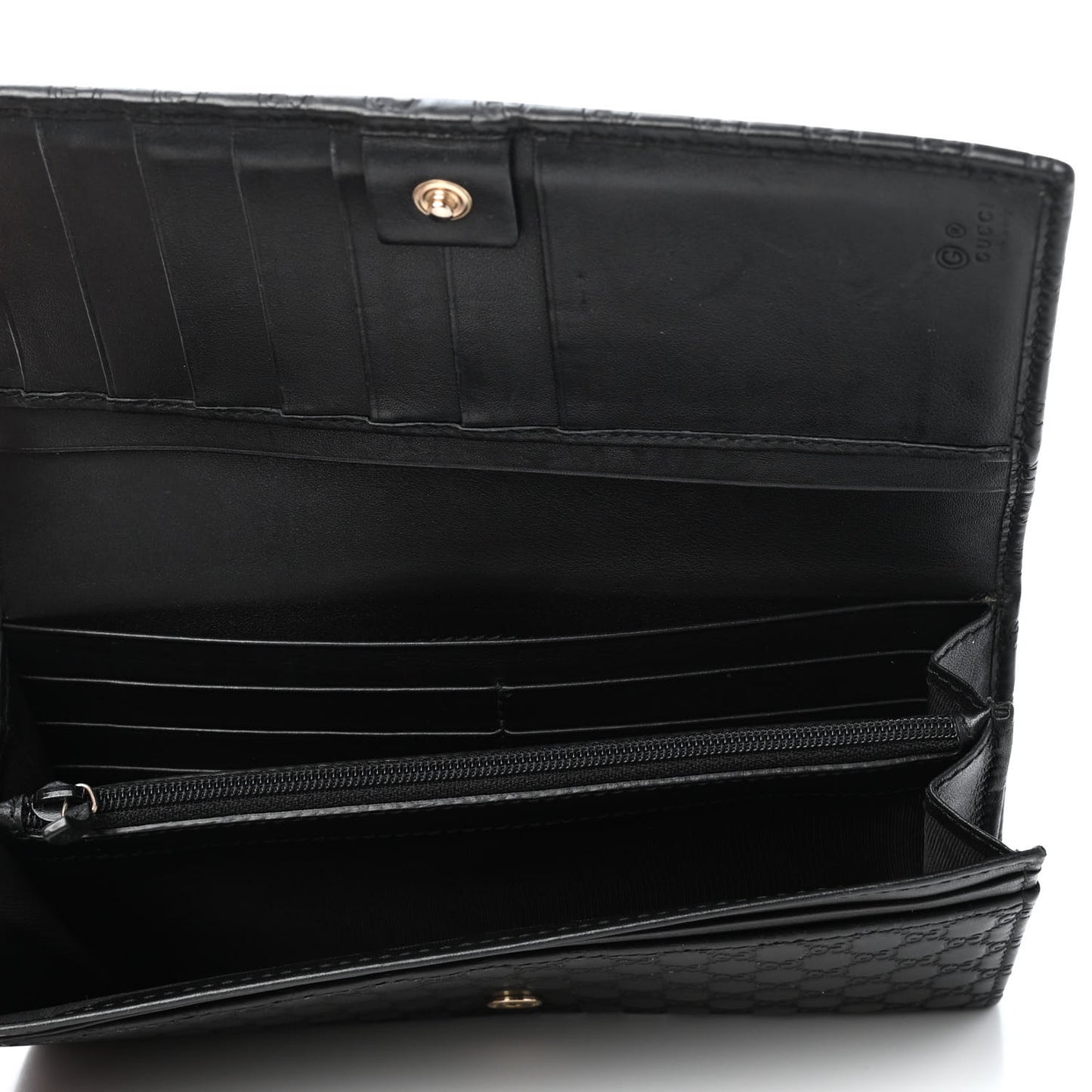 Soft Microguccissima Continental Wallet Black