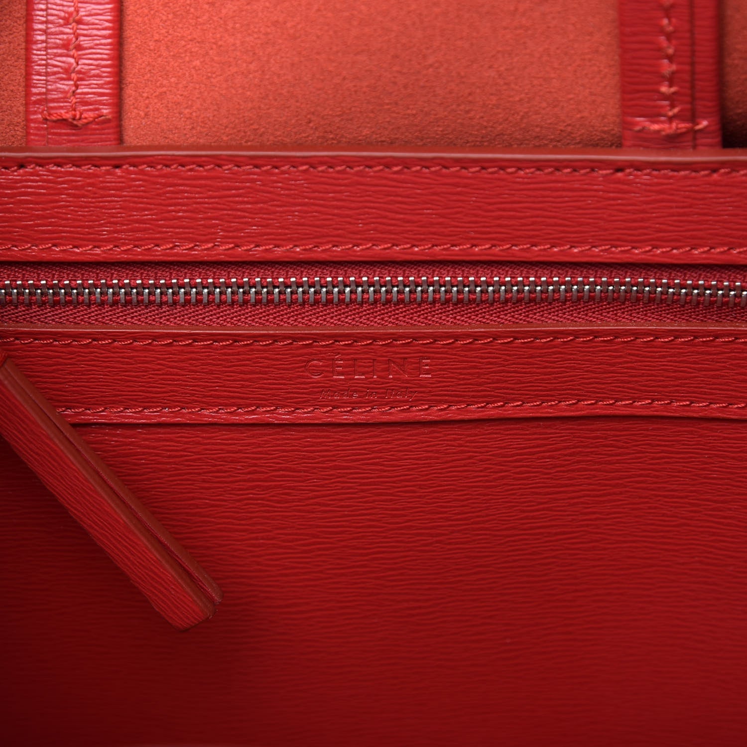 Celine Liege Small Vertical Cabas Pop Red 7 of 10
