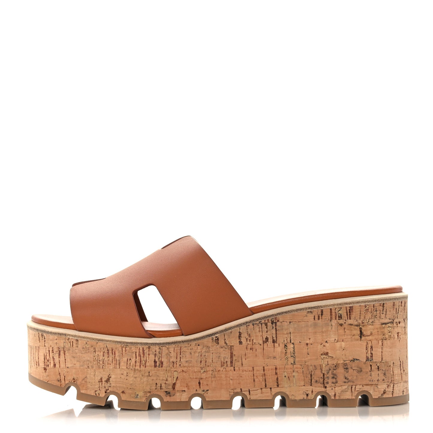 Calfskin Cork Eze 30 Sandals 38 Marron Glaise