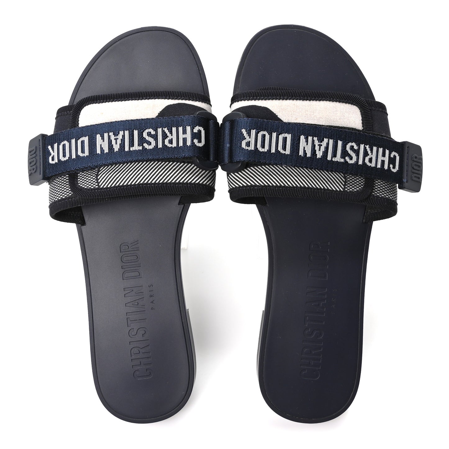 Technical Stretch Fabric Camouflage Dio(r)evolution Slide Sandals 37 Deep Blue