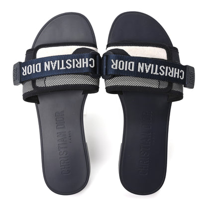 Christian Dior Technical Stretch Fabric Camouflage Dio(r)evolution Slide Sandals 37 Deep Blue 2 of 9