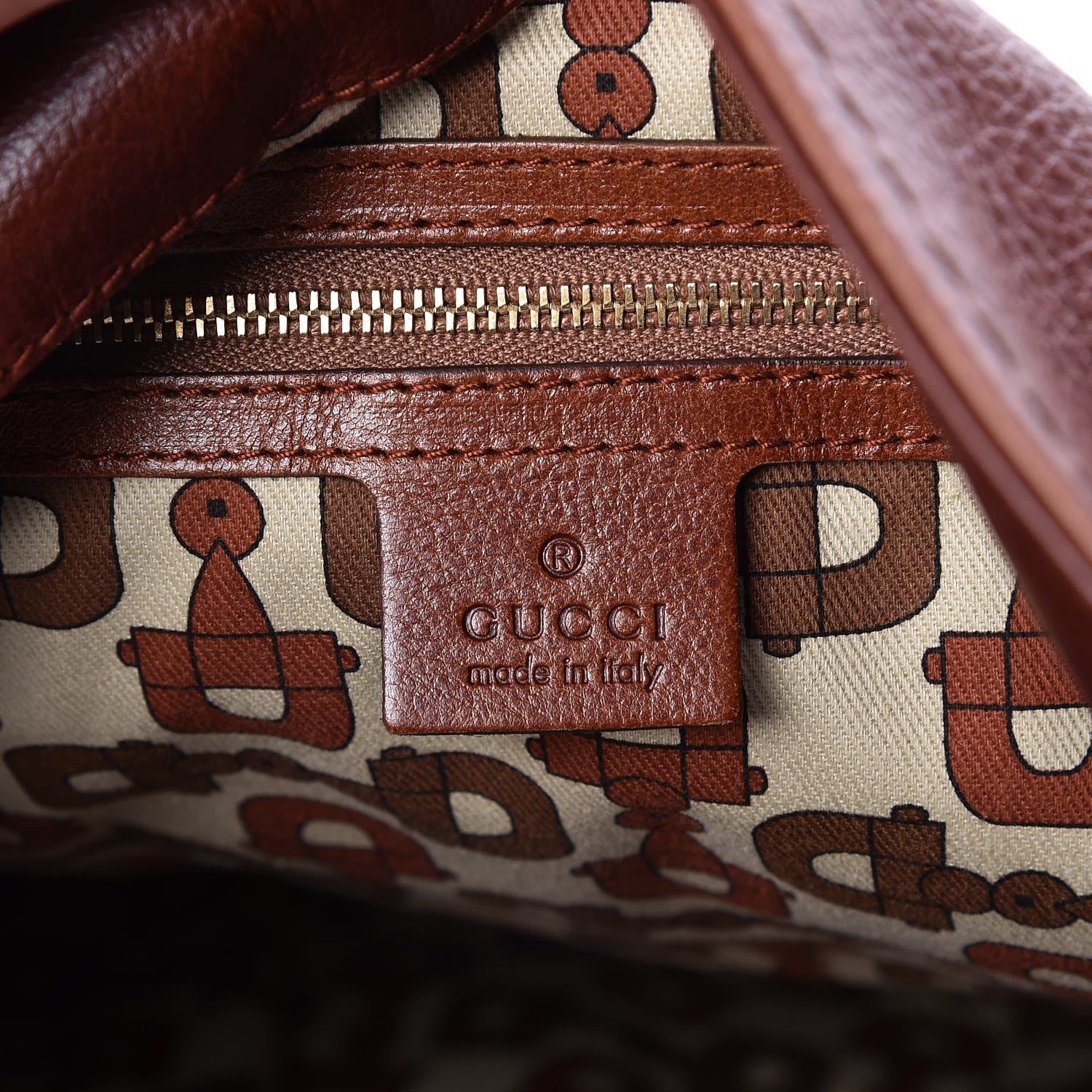 Gucci Calfskin Guccissima Trim Large Signoria Hobo Brown 6 of 7