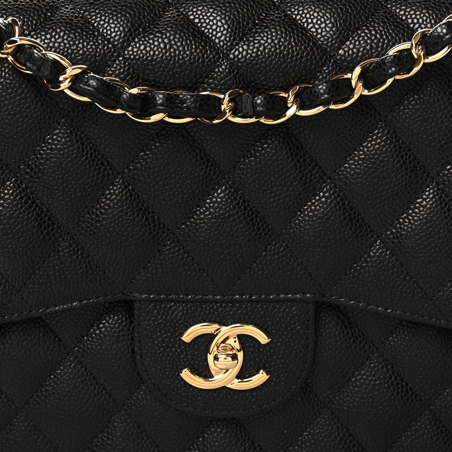 Chanel Caviar Quilted Jumbo Double Flap Black 8 of 11