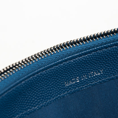 Chanel Caviar Quilted Small Boy Clutch With Chain Blue 7 of 8