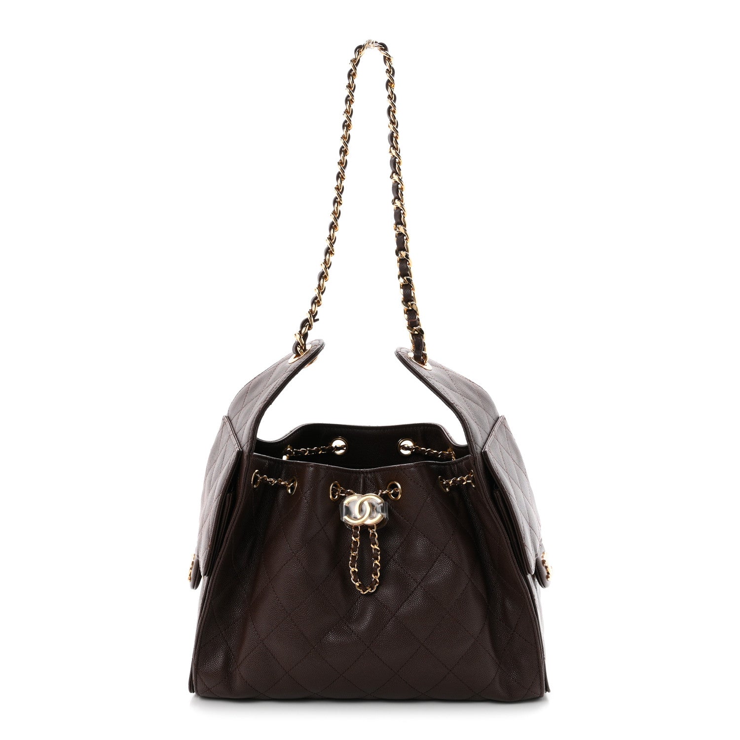 Chanel Caviar Quilted Small Chanel 25 Handbag Dark Brown 1 of 11