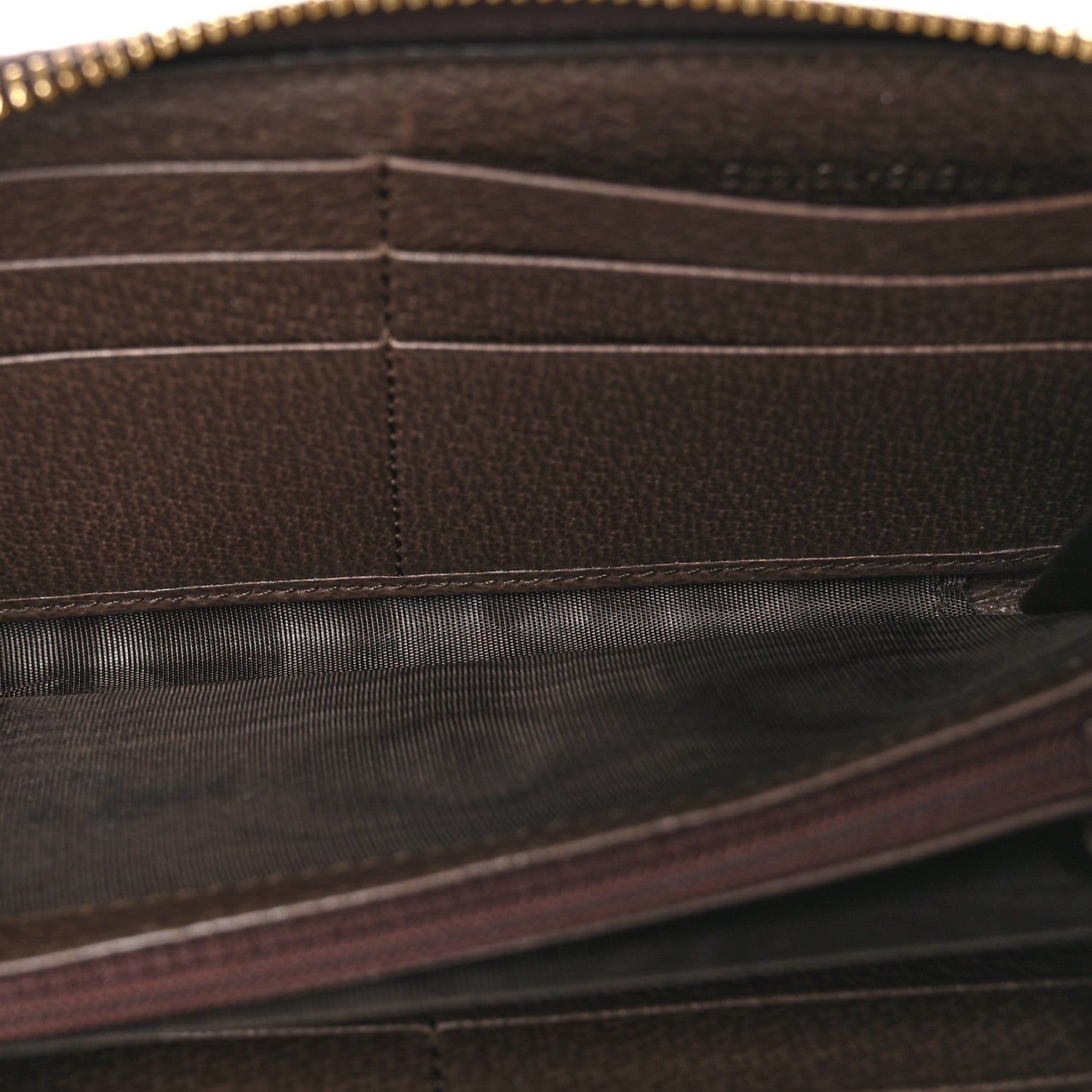 Gucci GG Supreme Monogram Web Ophidia Zip Around Wallet Brown 6 of 11