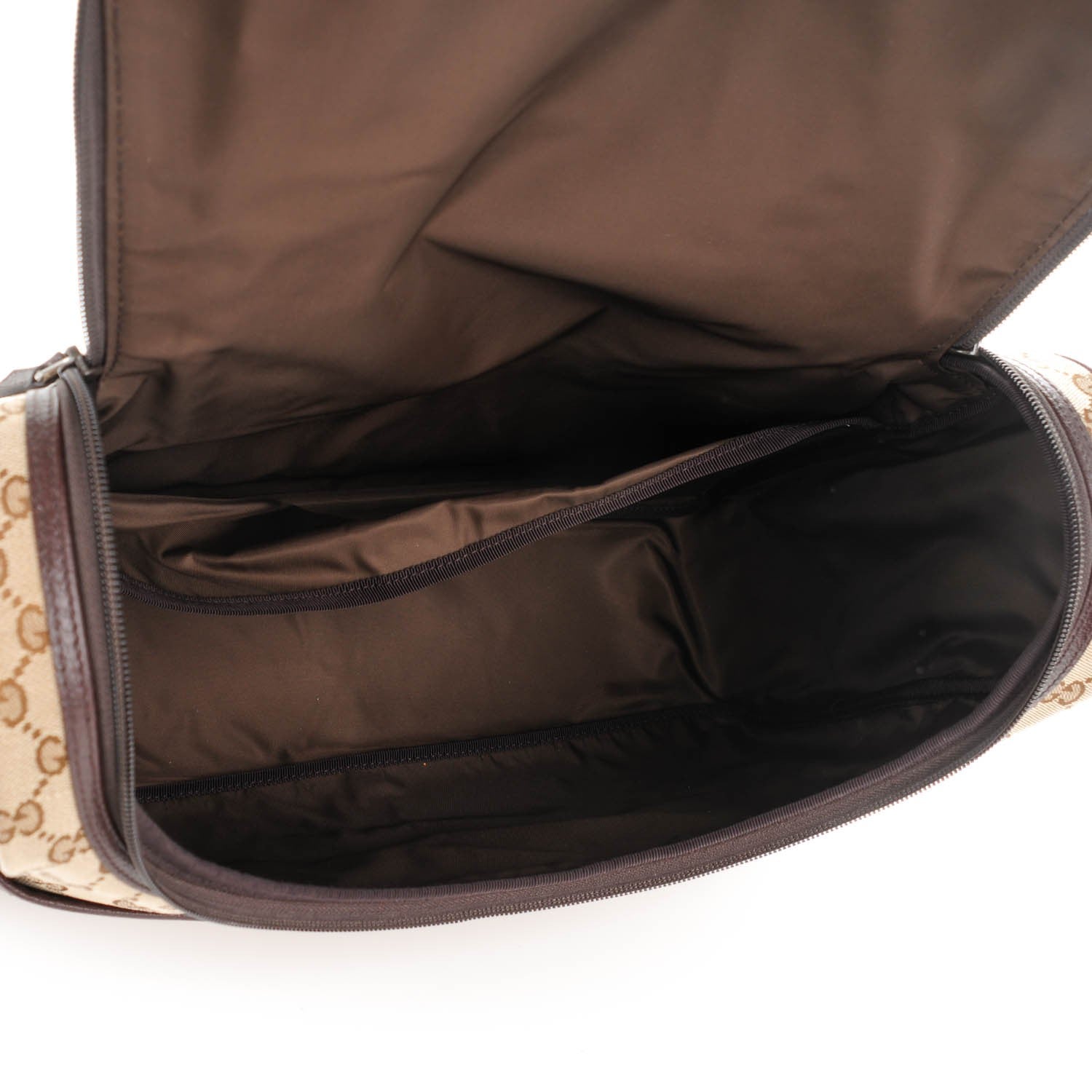 Gucci Monogram Natural Pigskin Large Diaper Bag Beige Ebony Cocoa Dark Chocolate 5 of 9