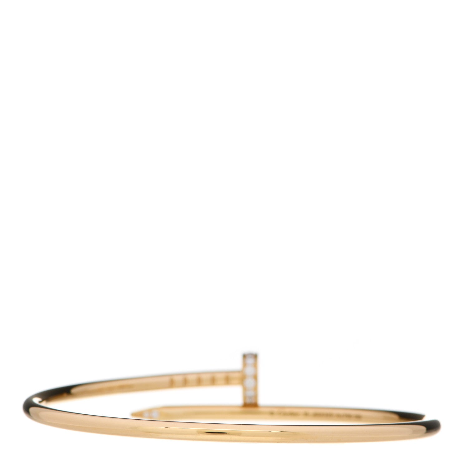 Cartier 18K Yellow Gold Diamond Small Juste Un Clou Bracelet 15 2 of 4