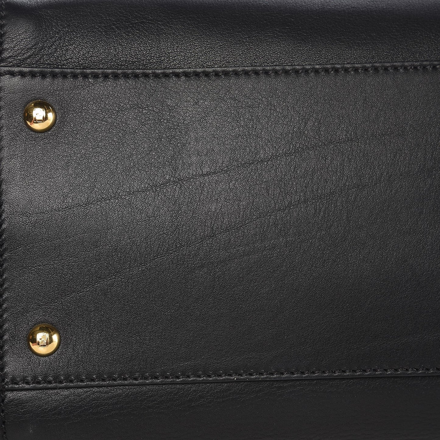 Vitello Seta Shiny Nappa Large Peekaboo Iconic Satchel Black
