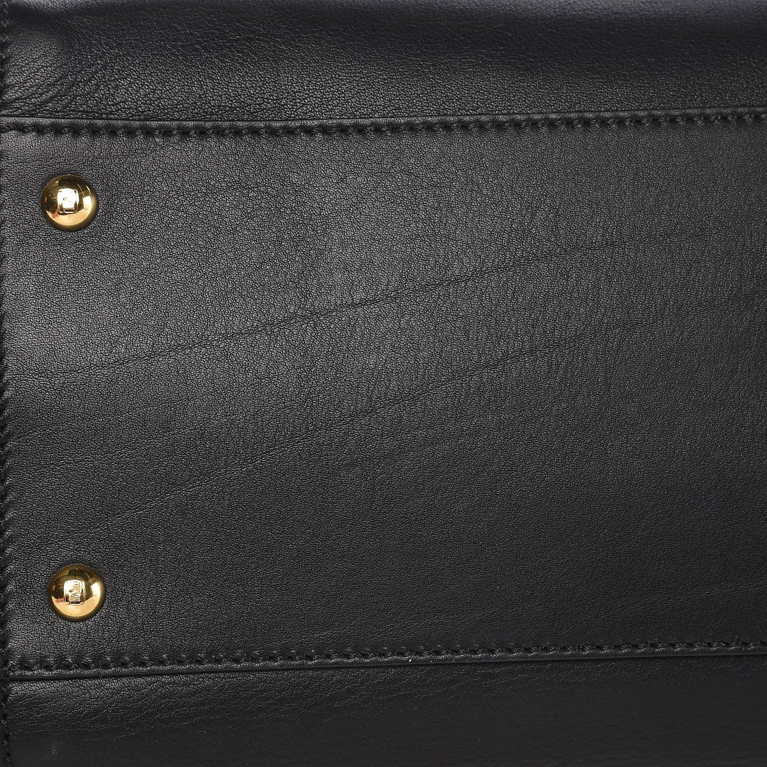 Fendi Vitello Seta Shiny Nappa Large Peekaboo Iconic Satchel Black 10 of 12