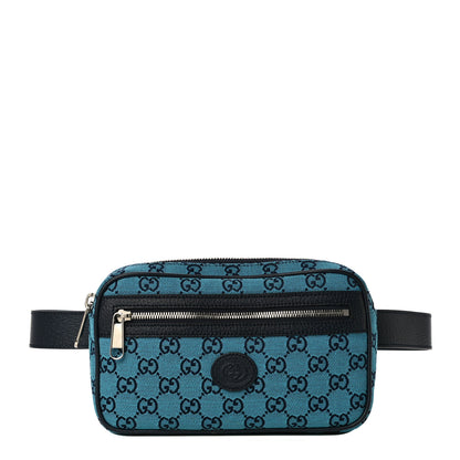 Gucci Monogram Multicolor Textured Calfskin Retro Interlocking G Belt Bag Light Blue 1 of 10