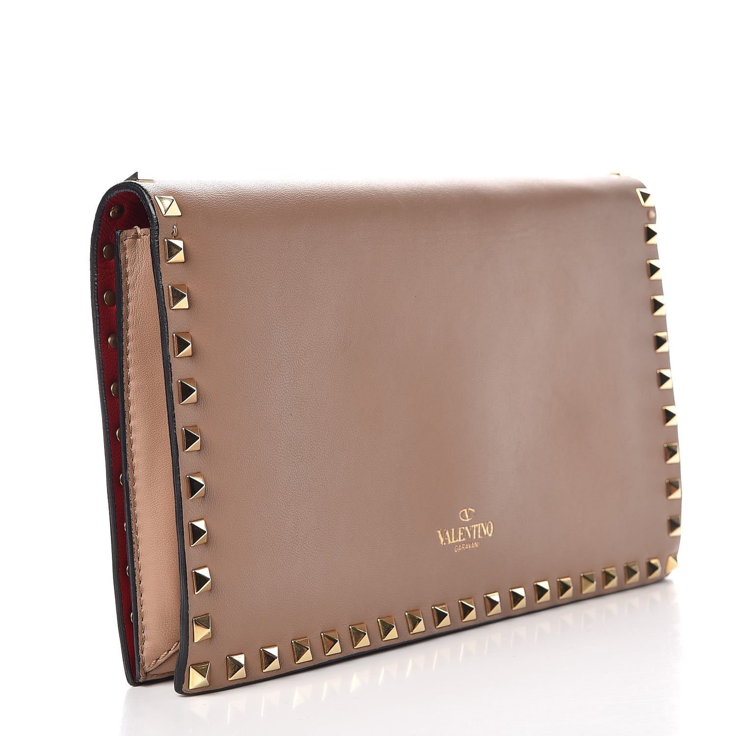 Valentino Garavani Nappa Rockstud Wristlet Clutch Alpaca 3 of 10