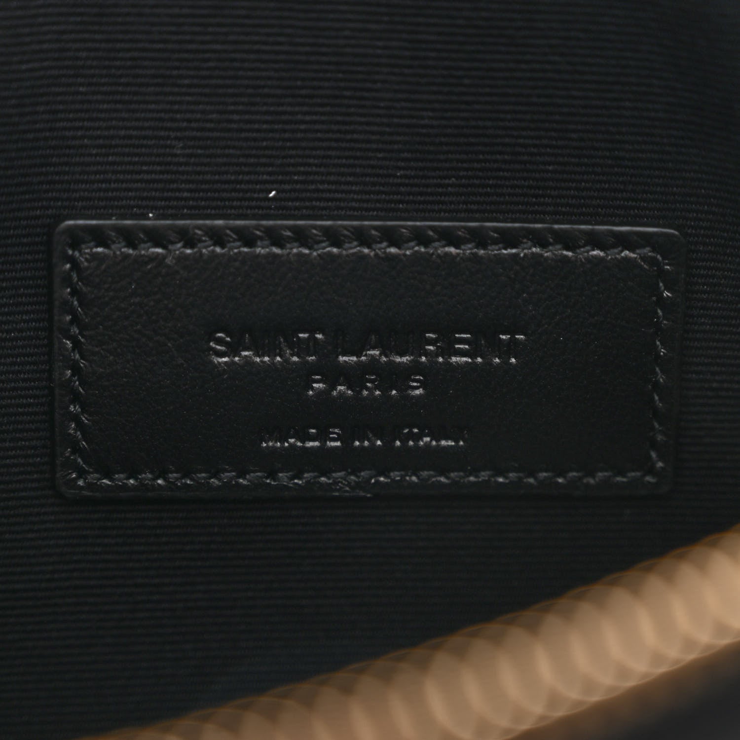 Saint Laurent Calfskin Crocodile Embossed Double Pouch On Chain Black 6 of 11