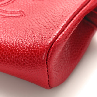 Chanel Caviar Timeless CC Cosmetic Pouch Bag Red 9 of 9
