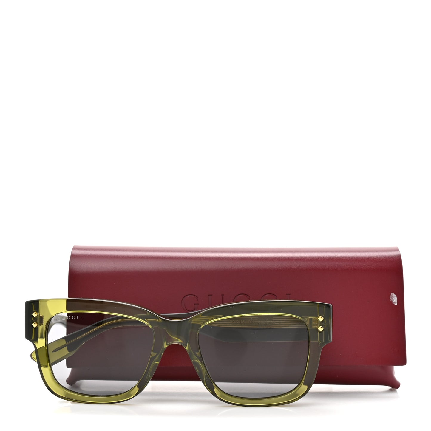 Acetate Rectangle Frame Sunglasses GG1217S Green