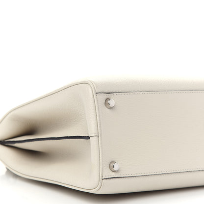 Gucci Grainy Calfskin Medium Zumi Top Handle Bag Mystic White 8 of 9