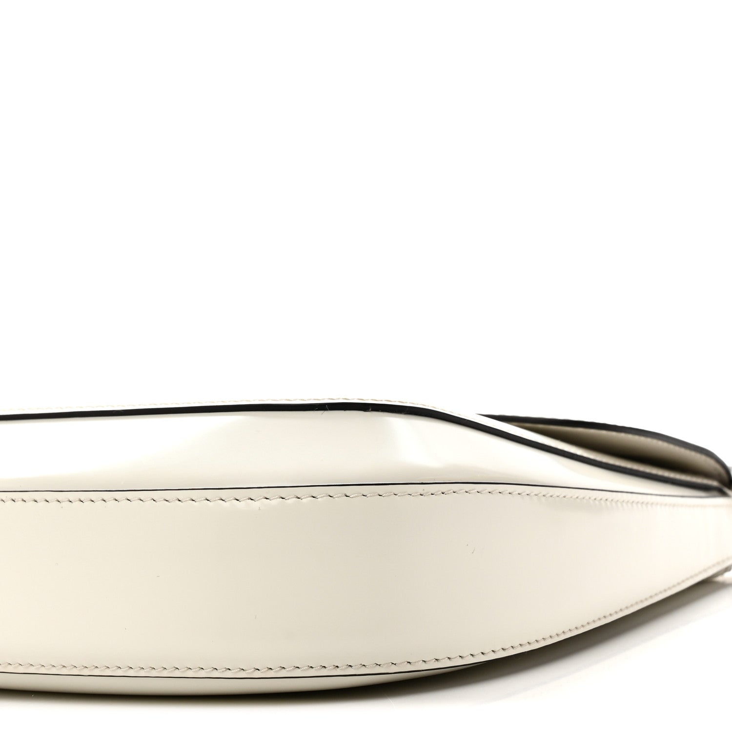 Prada Spazzolato Cleo Flap Adjustable Strap Shoulder Bag White 9 of 9