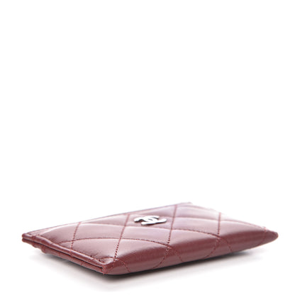 Chanel Lambskin Quilted Card Holder Burgundy 4 of 9