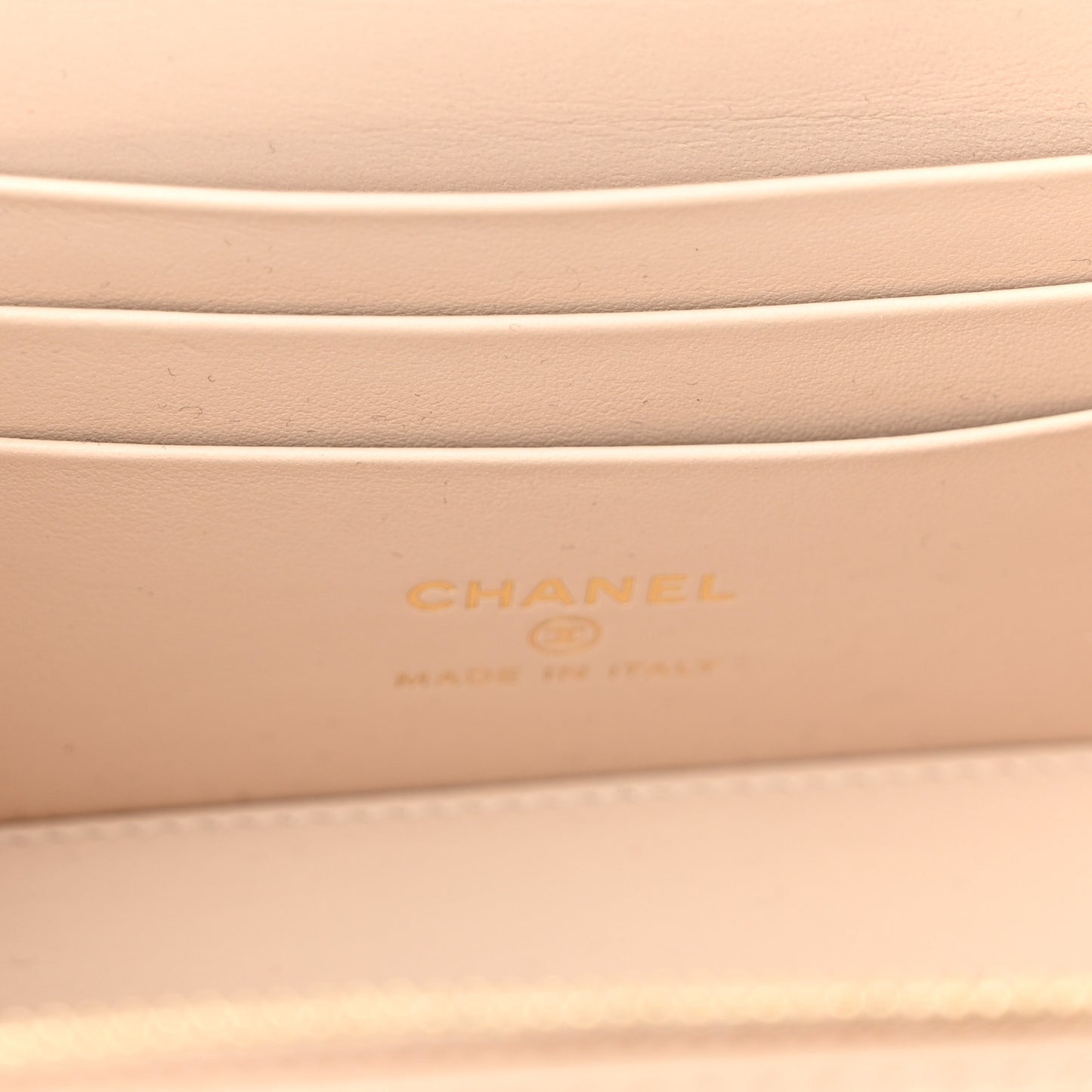 Caviar Quilted Top Handle Pocket Vanity Case Beige