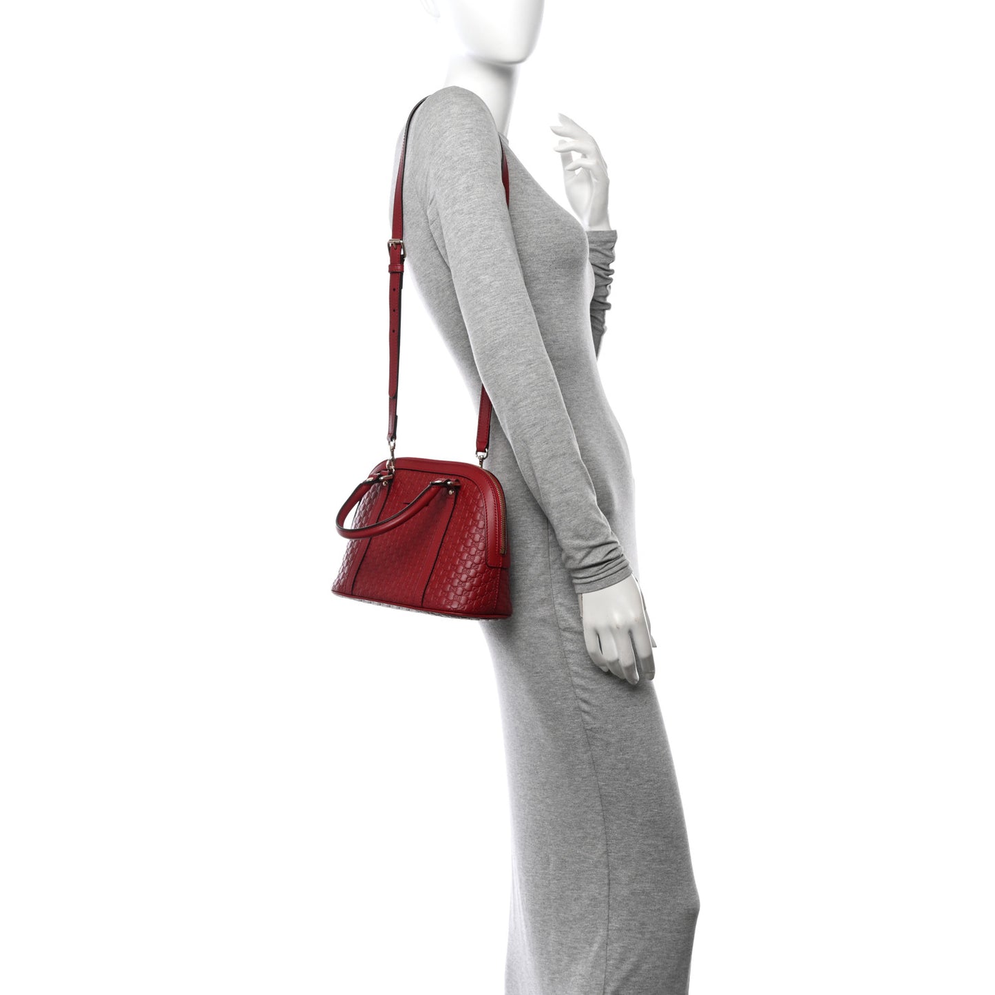 Soft Microguccissima Mini Dome Bag Rosso