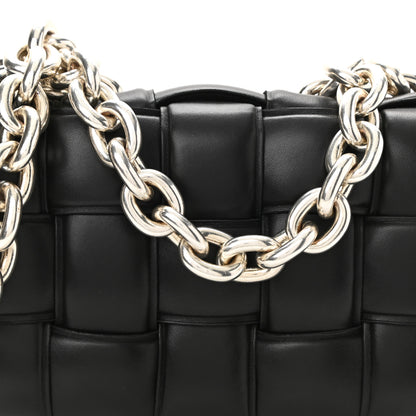Bottega Veneta Lambskin Maxi Intreccio Padded Chain Cassette Crossbody Bag Black 9 of 11