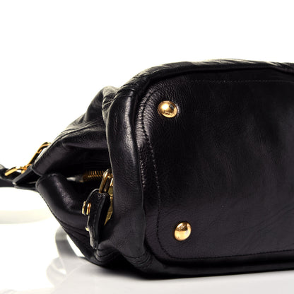 Prada Glace Calf Tote Black 9 of 10