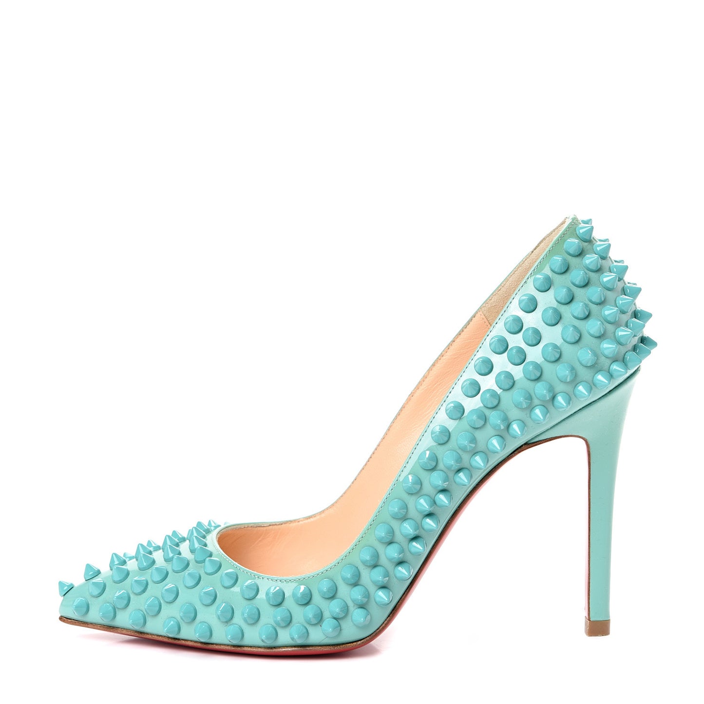 Patent Pigalle Spikes 100 Pumps 35 Aquamarine