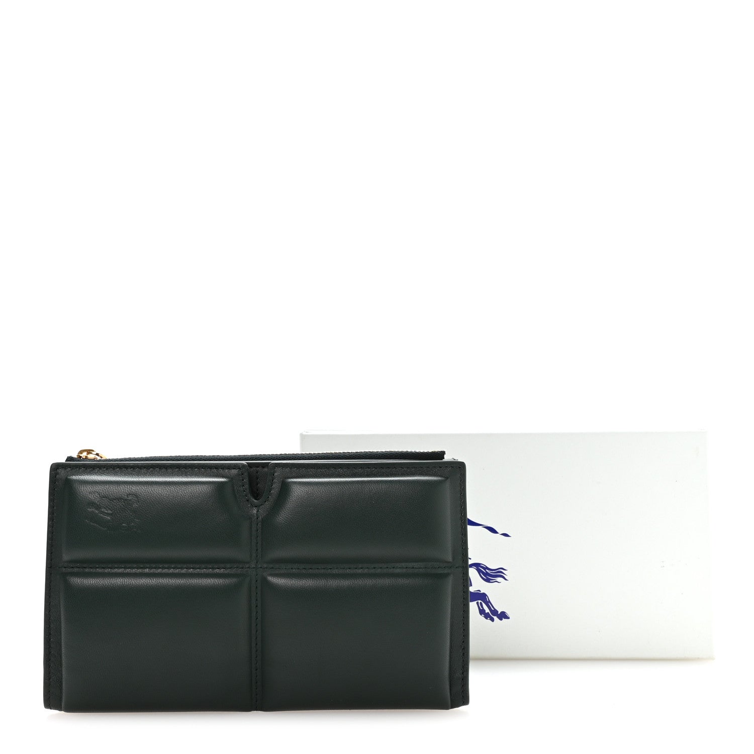 Burberry Calfskin B Cut Large Bi-Fold Puffy Wallet Vine 8 of 8