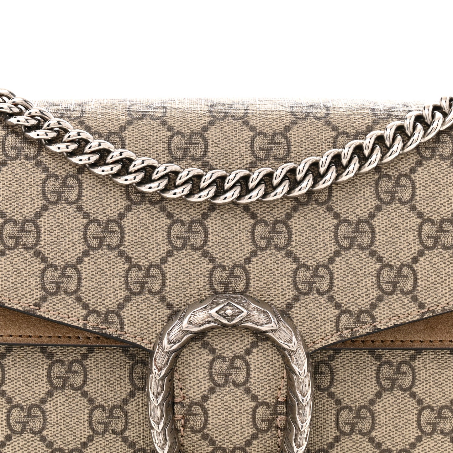 GG Supreme Monogram Small Dionysus Shoulder Bag Taupe