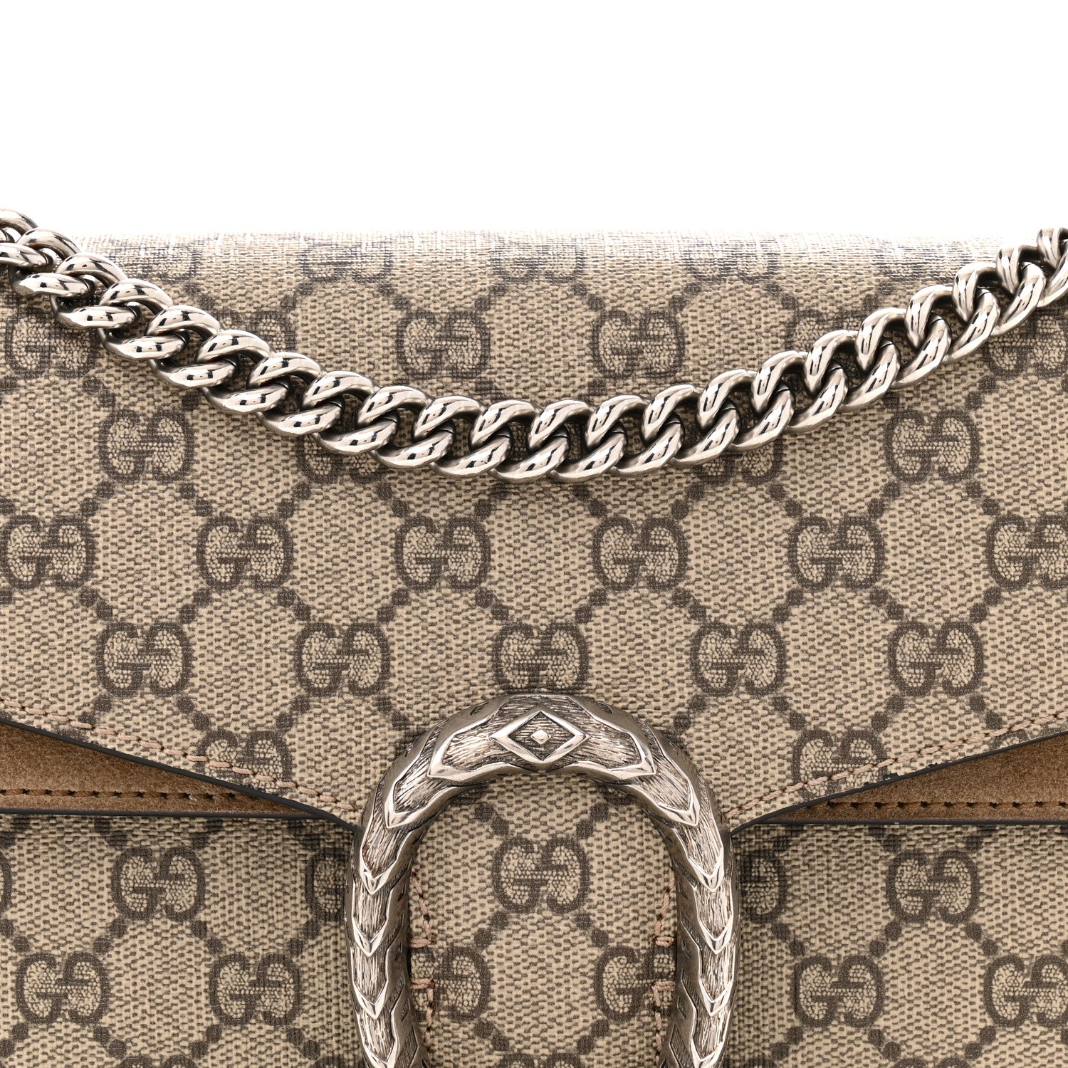 Gucci GG Supreme Monogram Small Dionysus Shoulder Bag Taupe 15 of 31