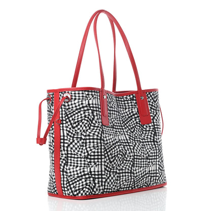 MCM Visetos Medium Liz Reversible Shopper Tote Black Red 5 of 14