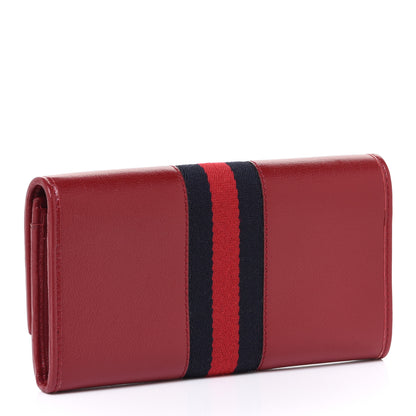 Gucci Calfskin Web Rajah Continental Wallet Romantic Cherry 3 of 9