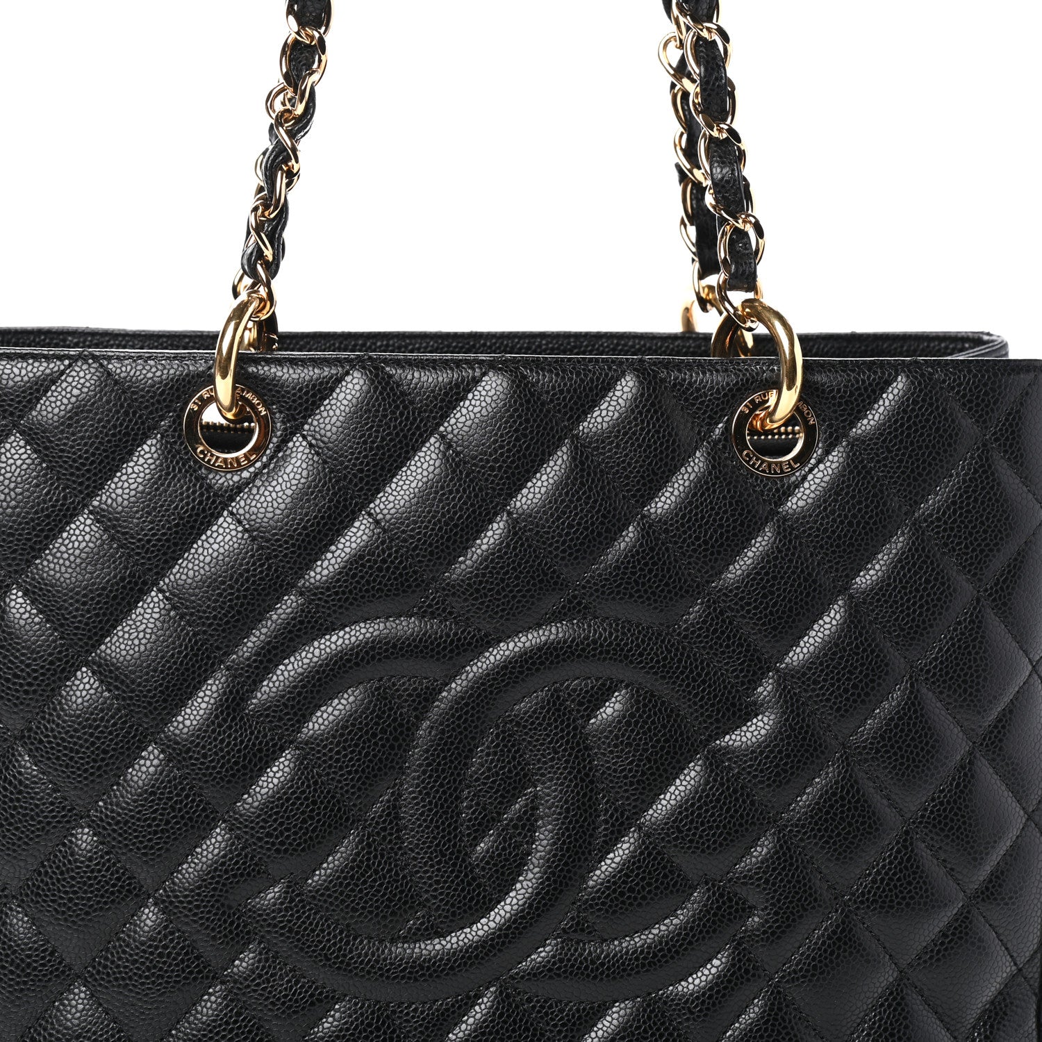 Chanel Caviar Quilted Grand Shopping Tote GST Black 8 of 10