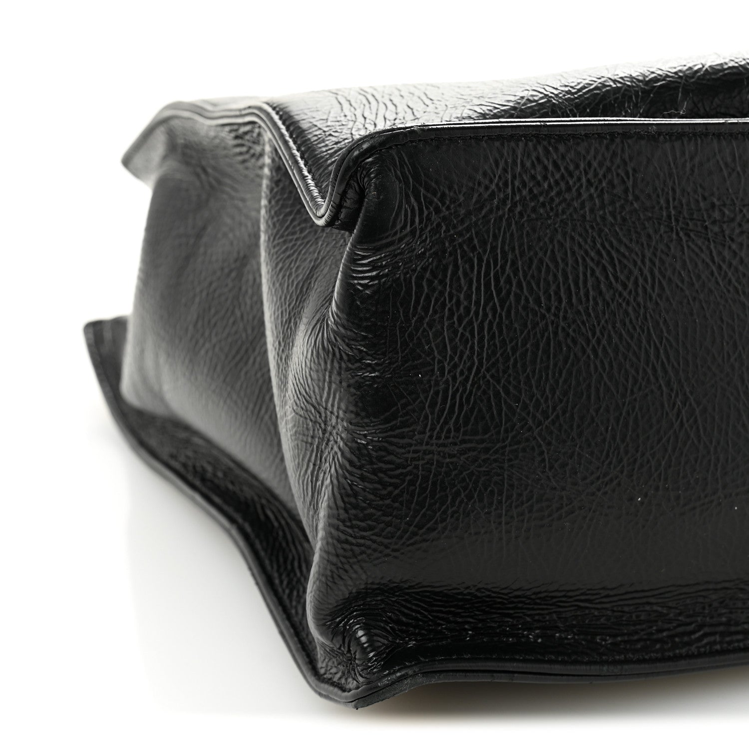 Chanel Shiny Aged Calfskin Shopping Bag Black 9 of 12