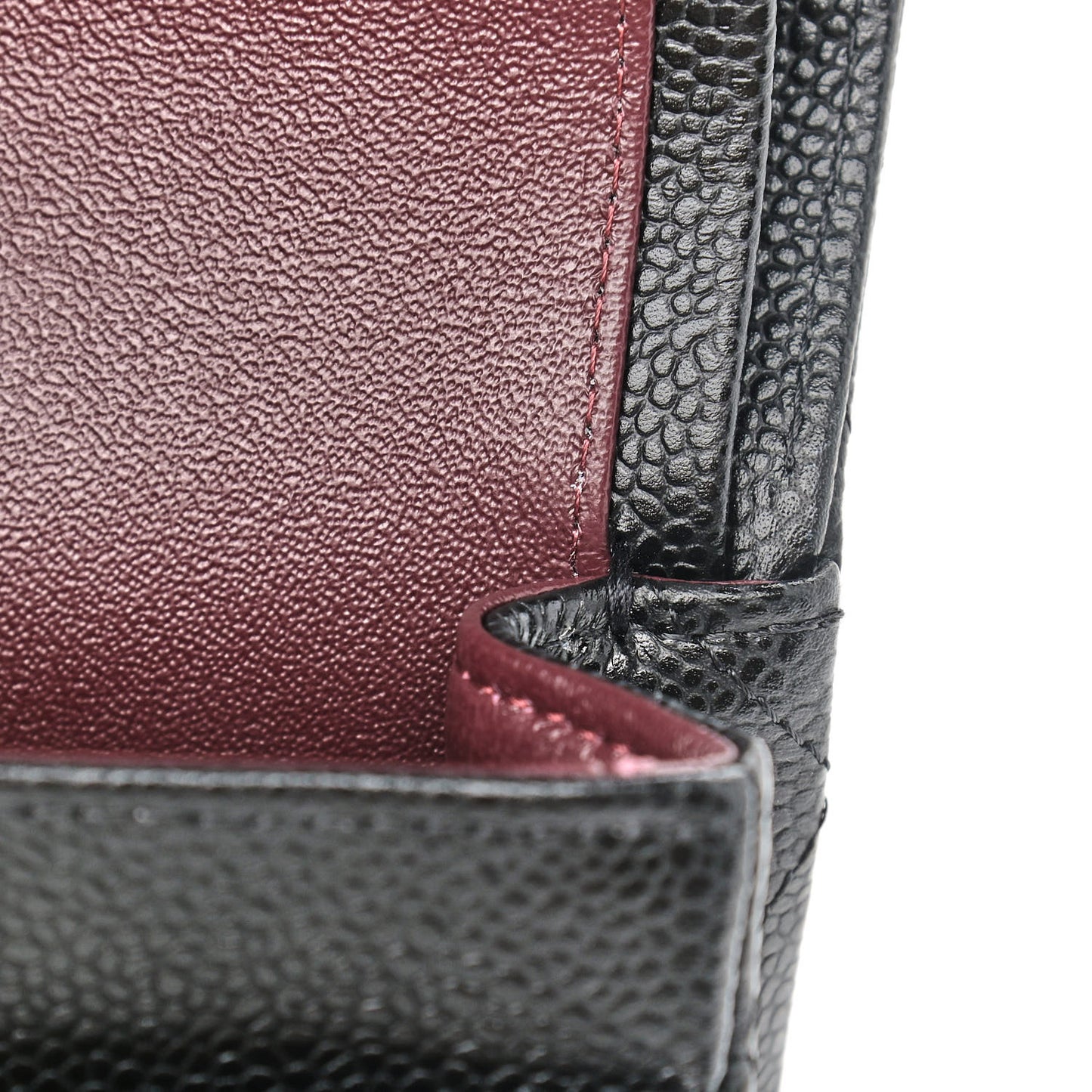 Caviar Quilted Small Double Flap Black