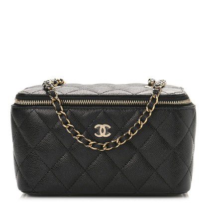 Chanel Caviar Quilted Small Vanity Case With Chain Black 1 of 9