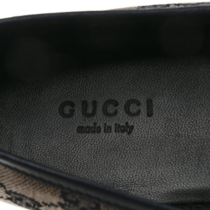 Gucci Monogram Malaga Kid Horsebit Womens Jordaan Loafers 39 Beige Blue 7 of 8