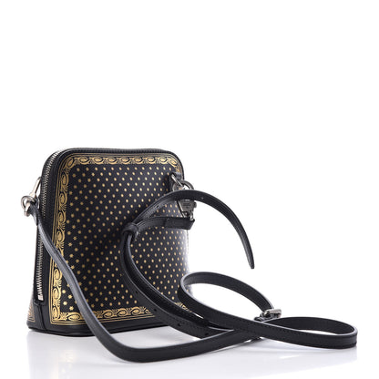 Gucci X SEGA Calfskin GUCCY Stars Mini Dome Shoulder Bag Black Gold 3 of 9