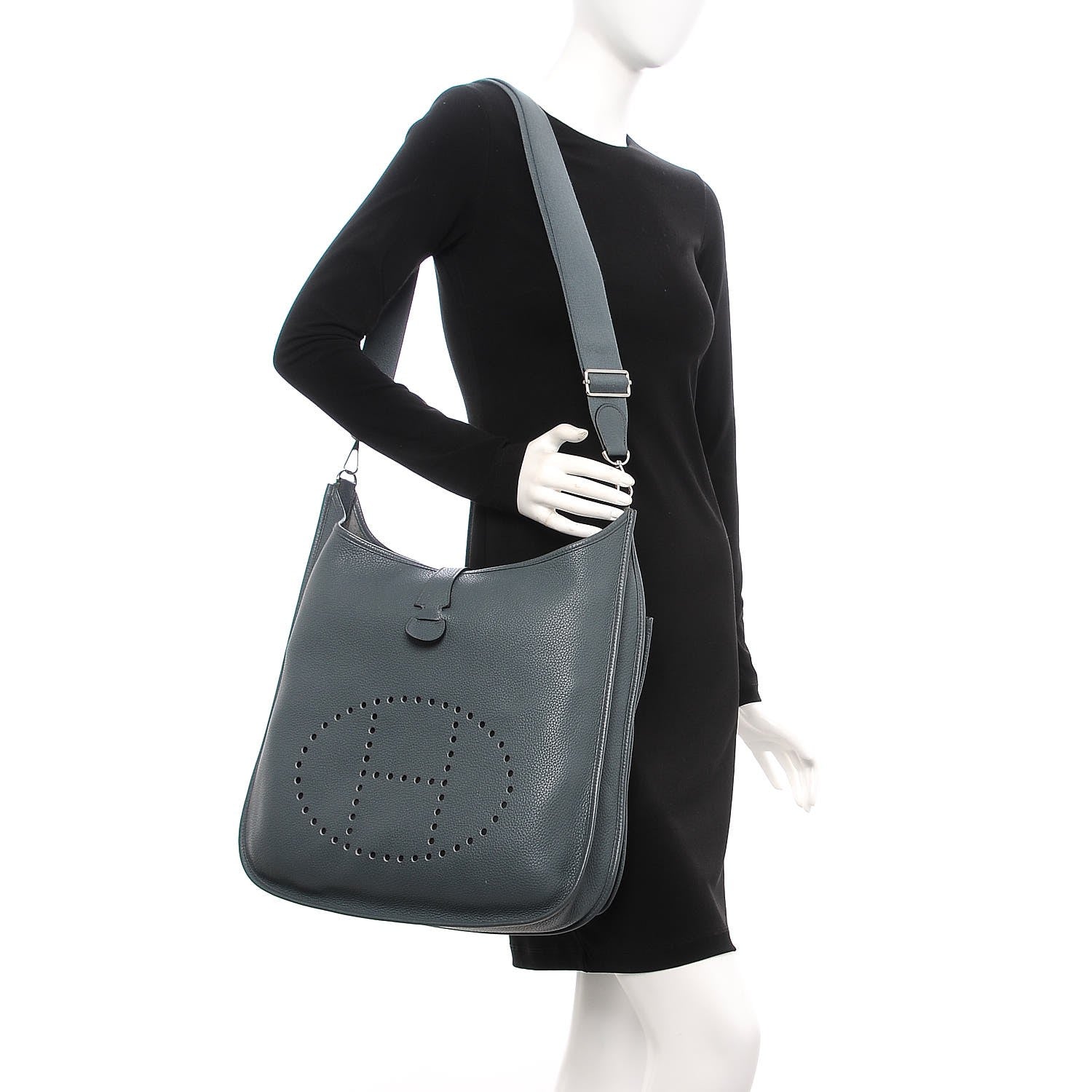 Hermes Taurillon Clemence Evelyne III TGM Bleu Orage 2 of 10