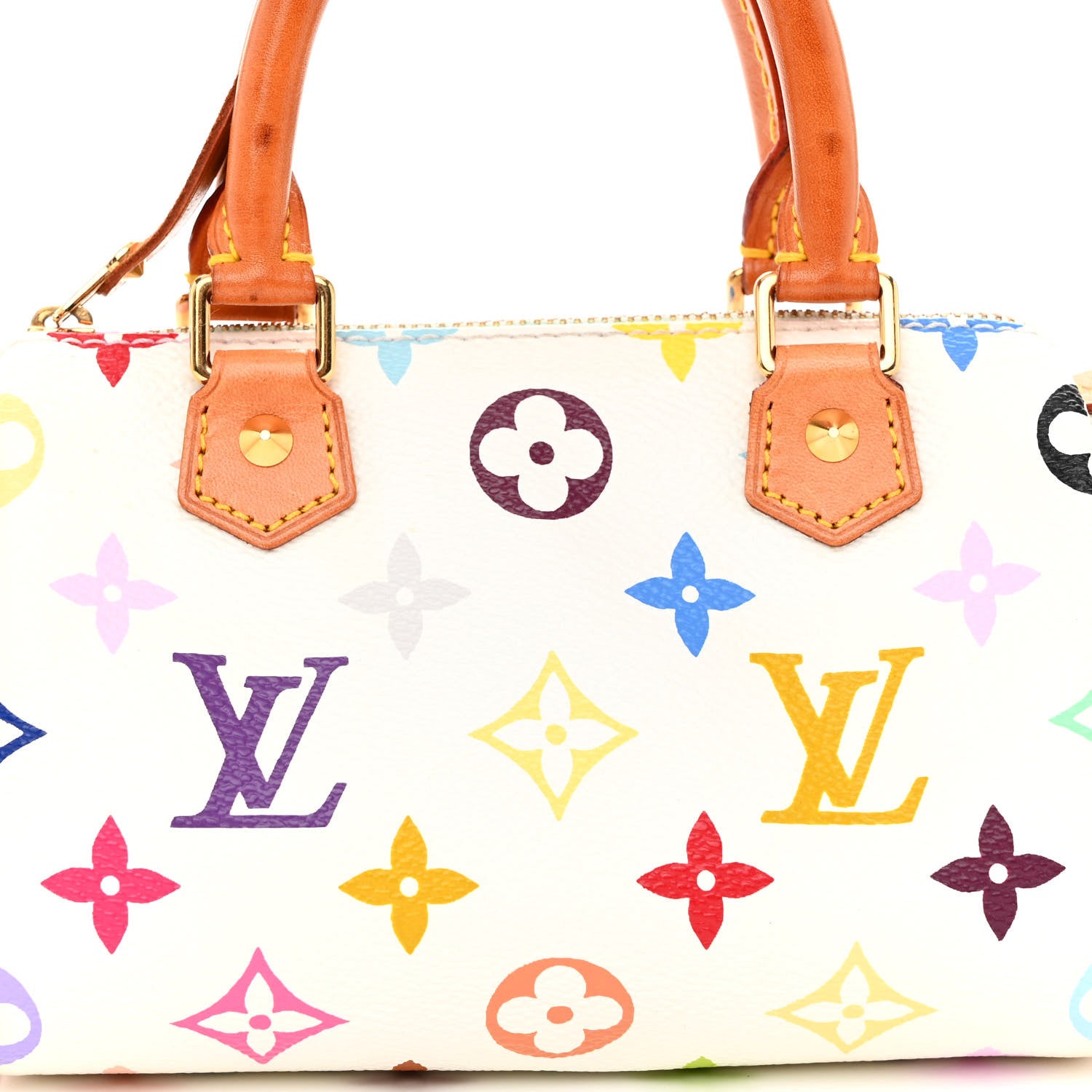 Louis Vuitton Monogram Multicolor Mini Sac HL Speedy White 7 of 9