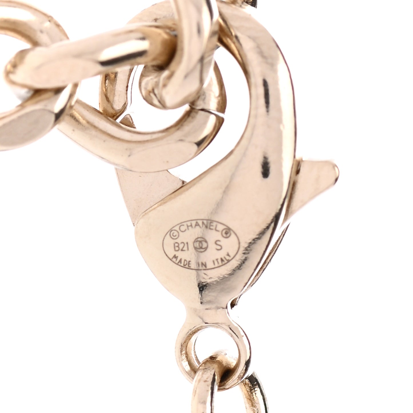 Metal Lambskin CC Turnlock Choker Necklace Black Gold