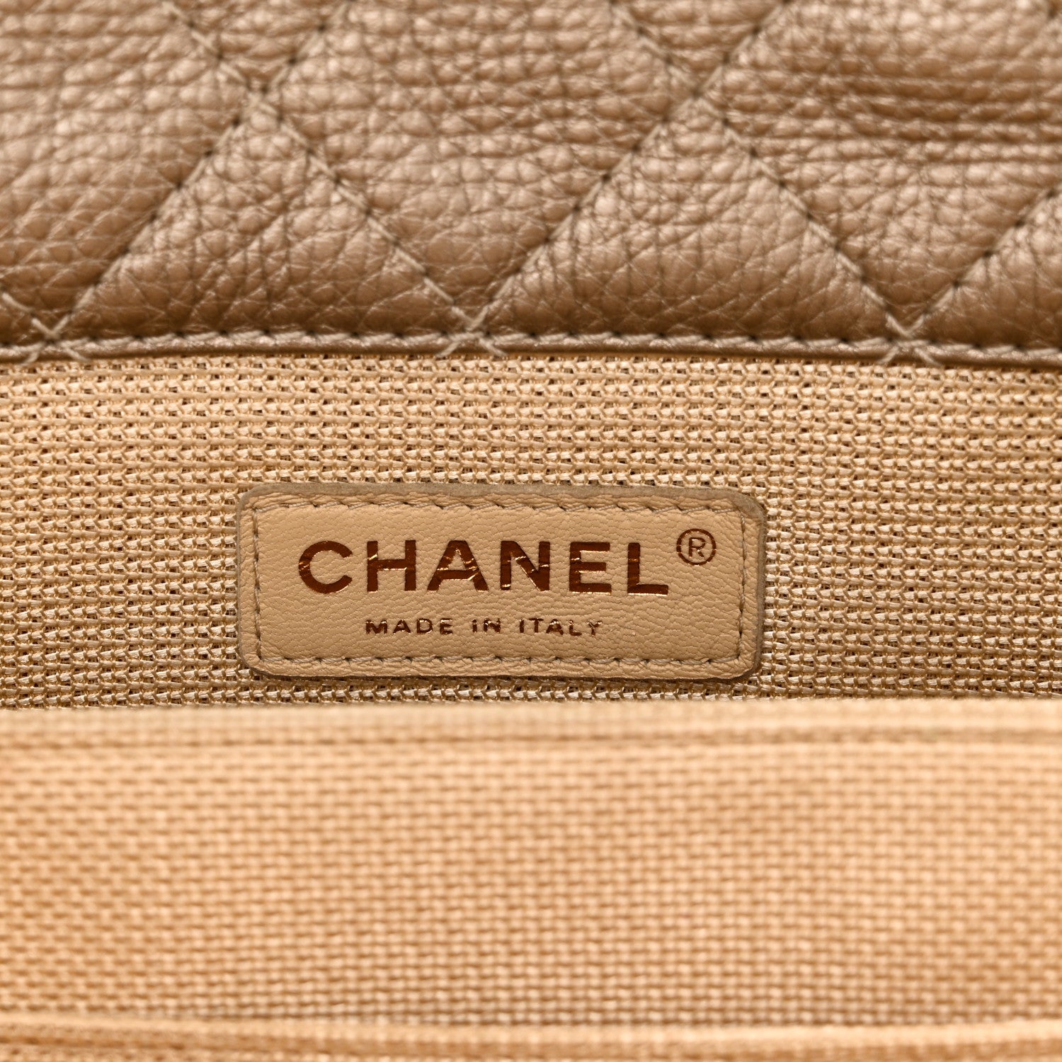 Chanel Metallic Calfskin Quilted Small XXL Travel Flap Bag Gold 6 of 10