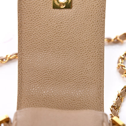 Chanel Caviar Phone Holder Crossbody Beige 11 of 11