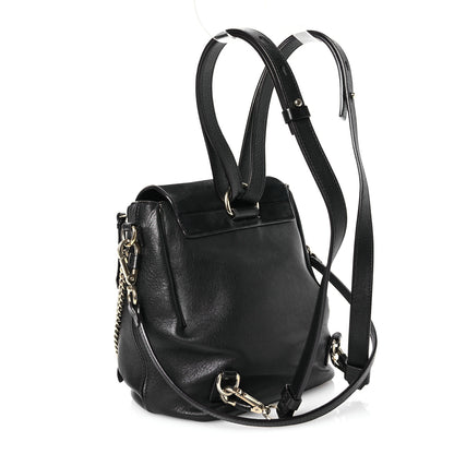 Chloe Suede Calfskin Small Faye Backpack Black 4 of 13