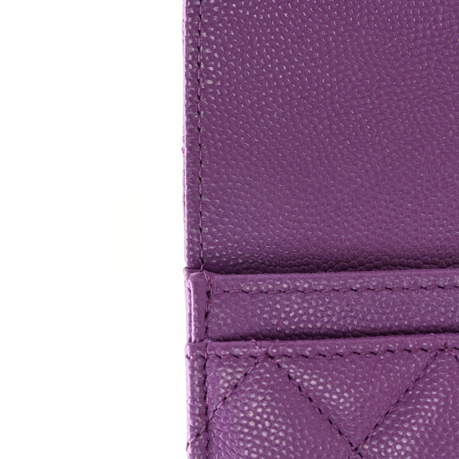 Chanel Caviar Quilted Flap Card Holder Wallet Purple 9 of 12