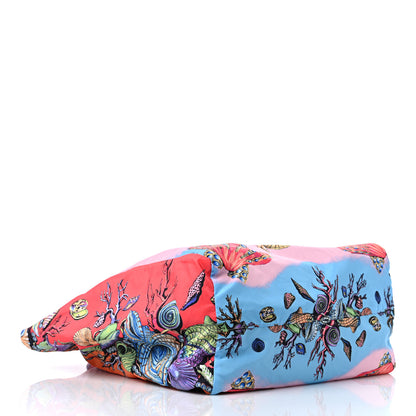 Versace Nylon Tresor De La Mer Print Shopper Tote White Multicolor 4 of 9