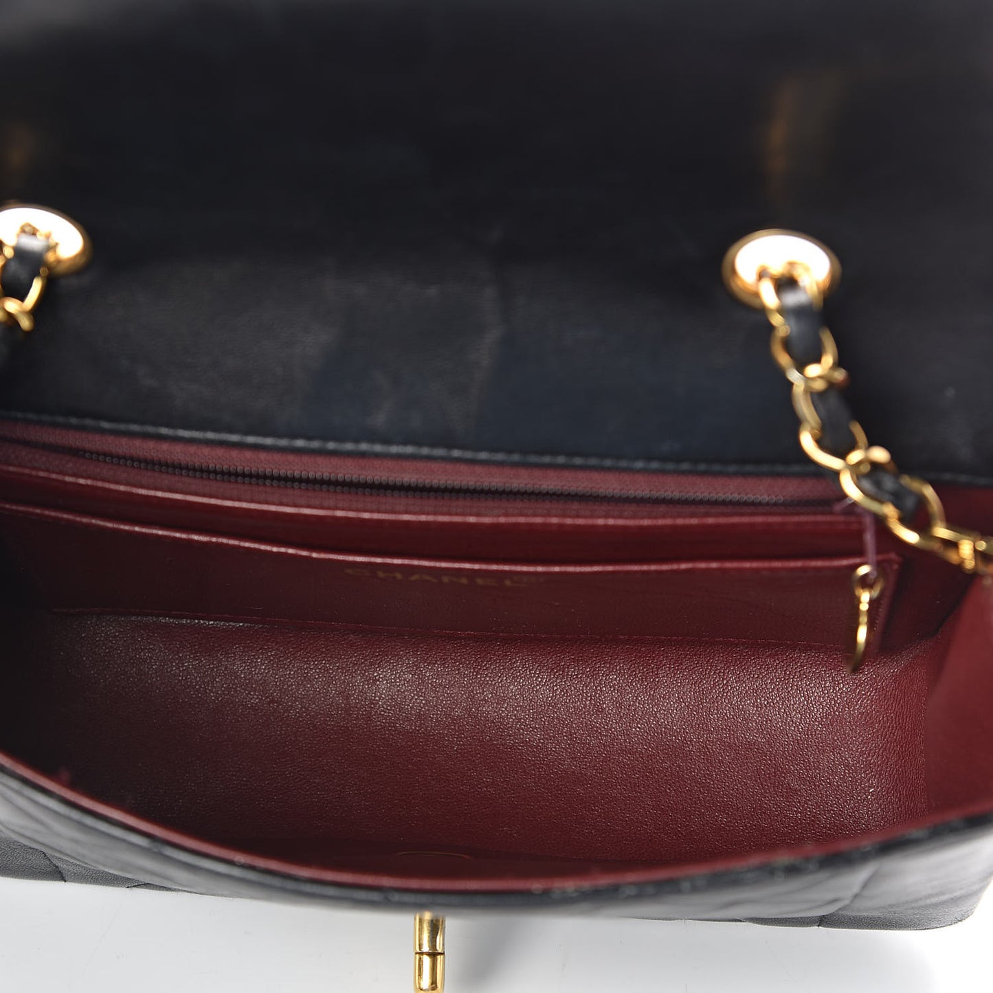 Lambskin Quilted Small Single Flap Black