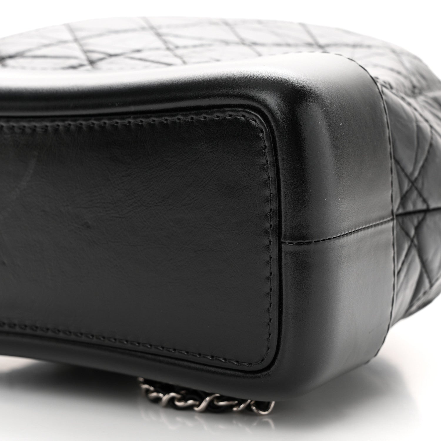 Chanel Aged Calfskin Quilted Small Gabrielle Backpack Black 10 of 11