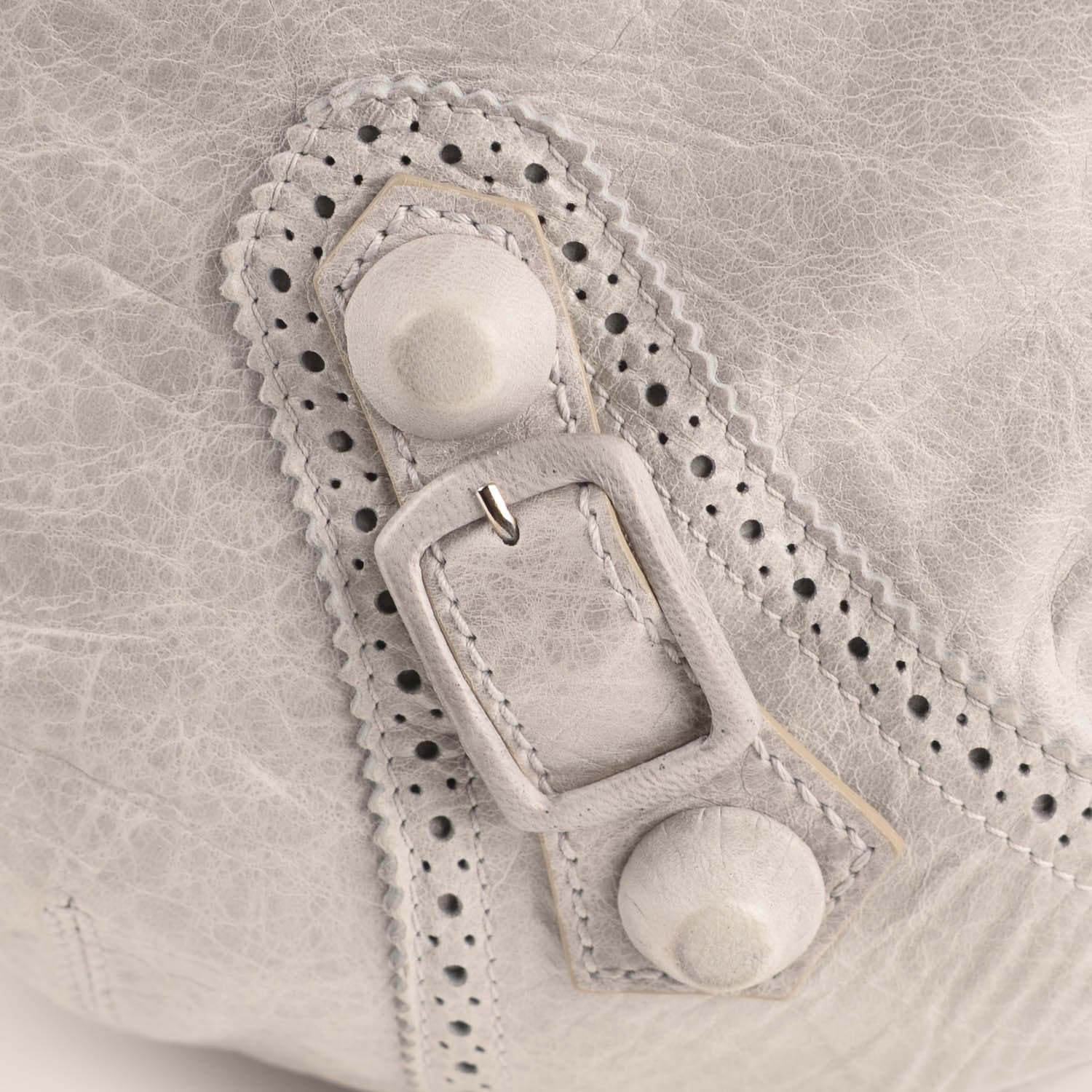 Balenciaga Agneau Giant Brogues Hardware Pompon Argent 13 of 14