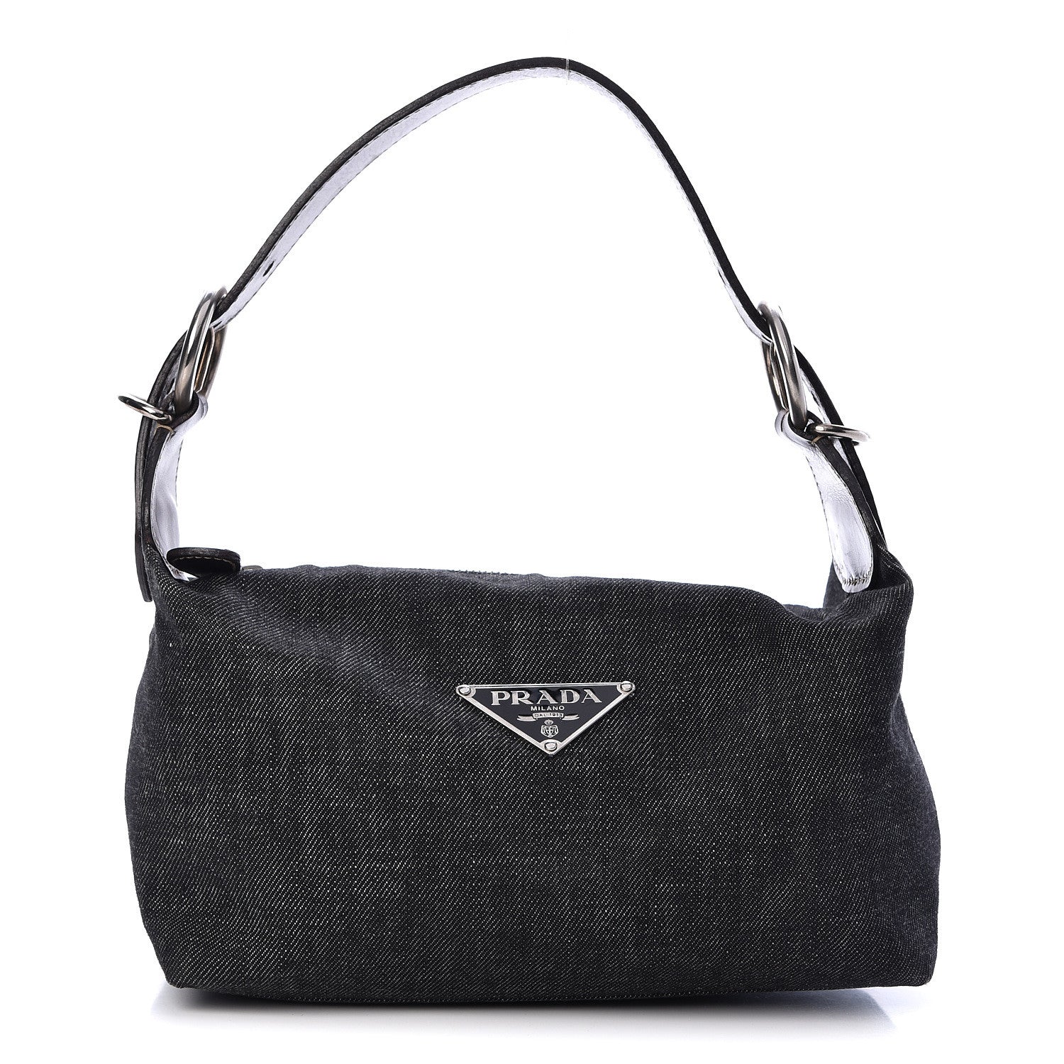 Prada Denim Shoulder Bag Blue 1 of 9